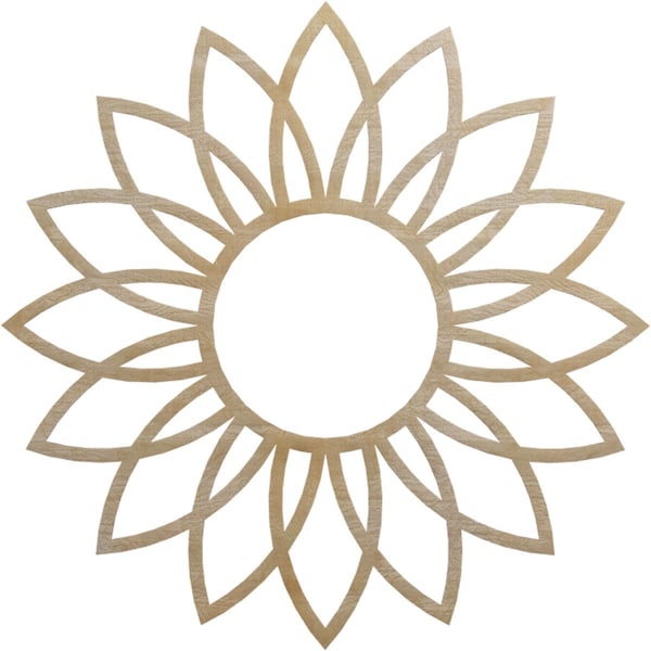 Ekena Millwork Daisy Wood Fretwork Pierced Ceiling Medallion, Birch, 40"OD x 13 1/4"ID x 1/4"T CMWP40X40X0250DABI - main